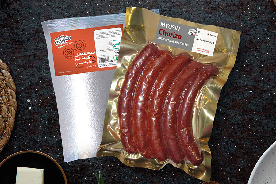 سوسیس چوریتسو (80 %گوشت قرمز ، 10% گوشت مرغ)