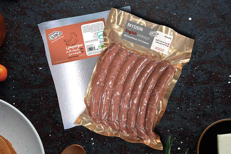سوسیس انگلیسی (80% گوشت قرمز  ، 10%گوشت مرغ)