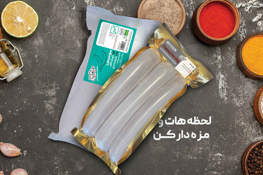 هات داگ پنیری (42% گوشت قرمز ، 28%گوشت مرغ)