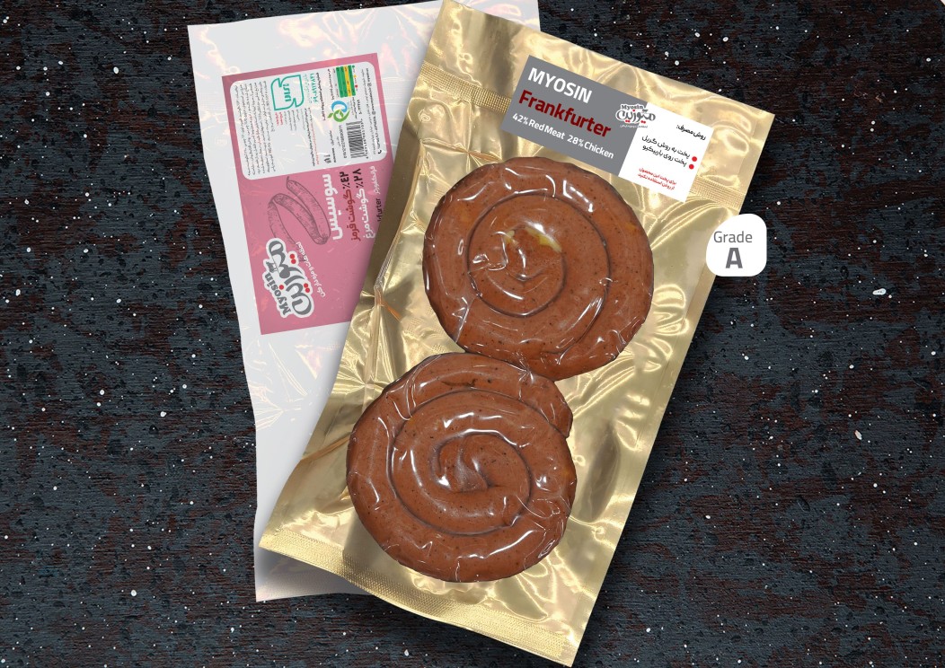 سوسیس فرانکفورتر (42%گوشت مرغ ، 28%گوشت قرمز)